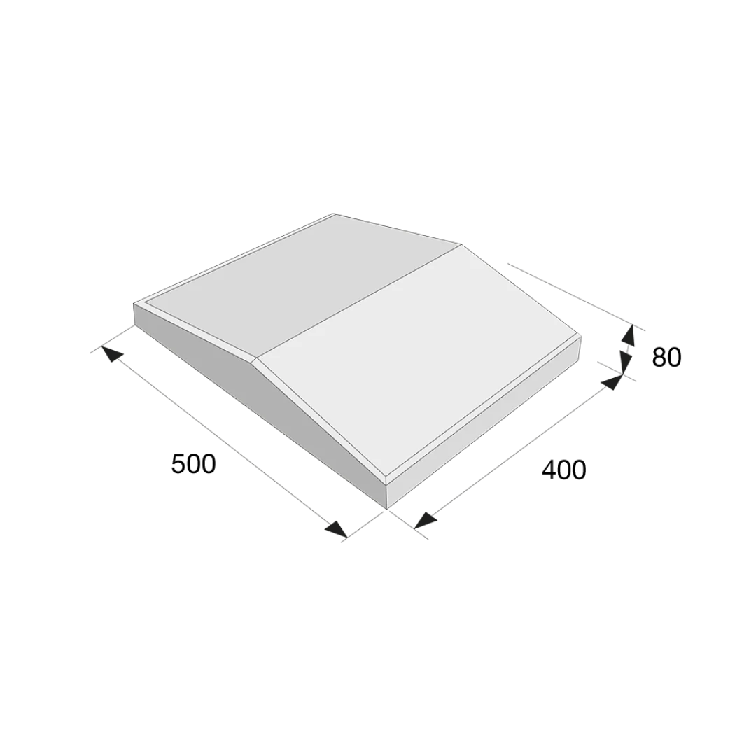 Deska zákrytová Presbeton ZD 2-40 průběžná 400x500x80 mm, přírodní - file.webp