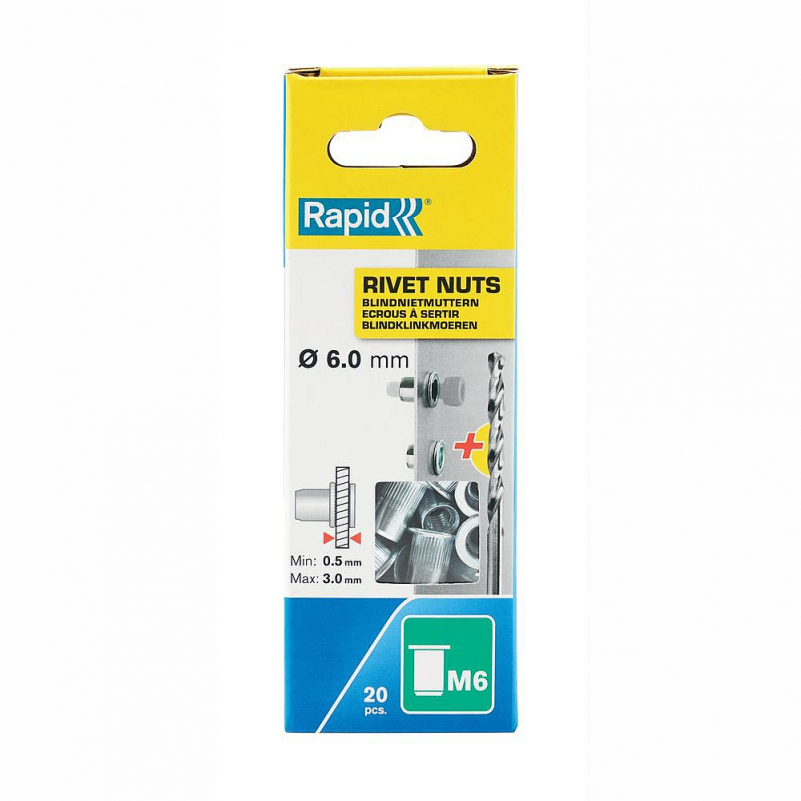 Matice nýtovací Rapid M6 20 ks