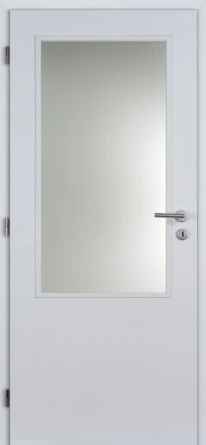 Dveře interiérové prosklené 700 mm levé, voštinové, bílé - bílé levé.webp