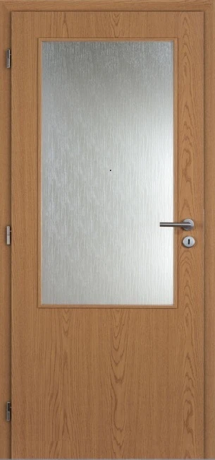 Dveře interiérové prosklené 600 mm levé, folie dub