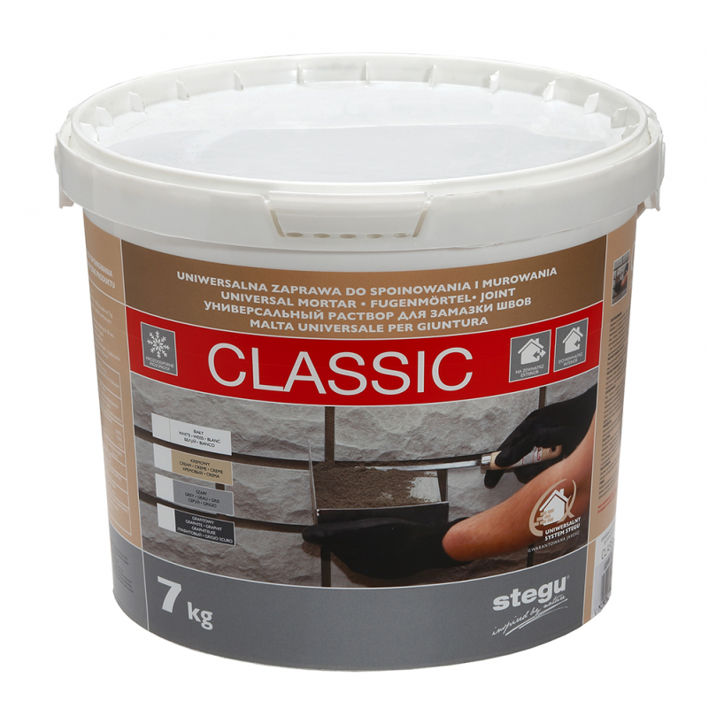 Malta spárovací STEGU CLASSIC 7 kg jemná, antracit