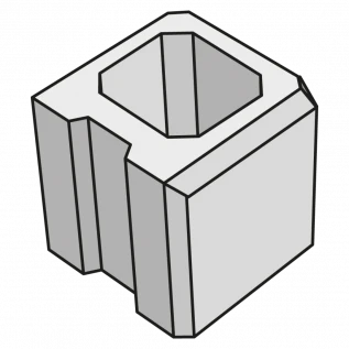 Plotový systém Presbeton Simple block HX 3/20/AF ukončující, poloviční, přírodní - file.webp