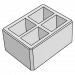 Plotový systém Presbeton Simple block HX 1/30/AF sloupková, přírodní - file.webp