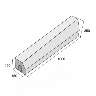Obrubník silniční přechodový Presbeton ABO 2-15 pravý 1000x150x250 mm - file.webp