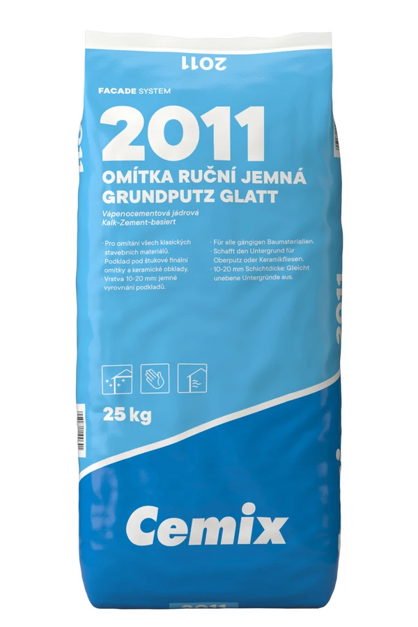 Omítka jádrová Cemix 2011 1,2 mm jemná 25 kg - 2011-250_080_6601.webp