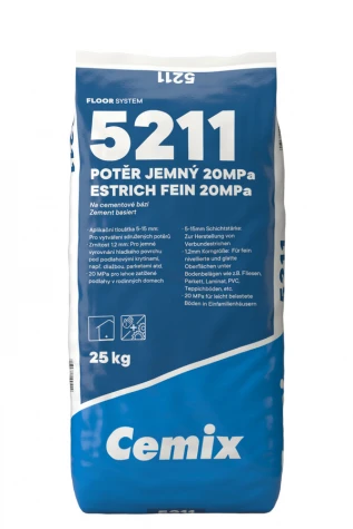 Potěr cementový Cemix 5211 jemný 20 Mpa 25 kg - 5211-240_080_6301.webp