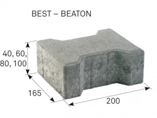 Dlažba betonová zámková Best Beaton výška 60 mm přírodní 