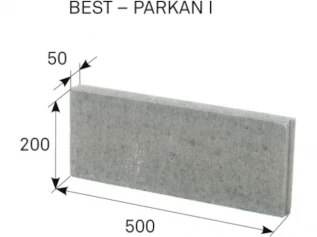 Obrubník parkový Best Parkan I. 500x50x200 mm přírodní - BEST PARKAN I .webp