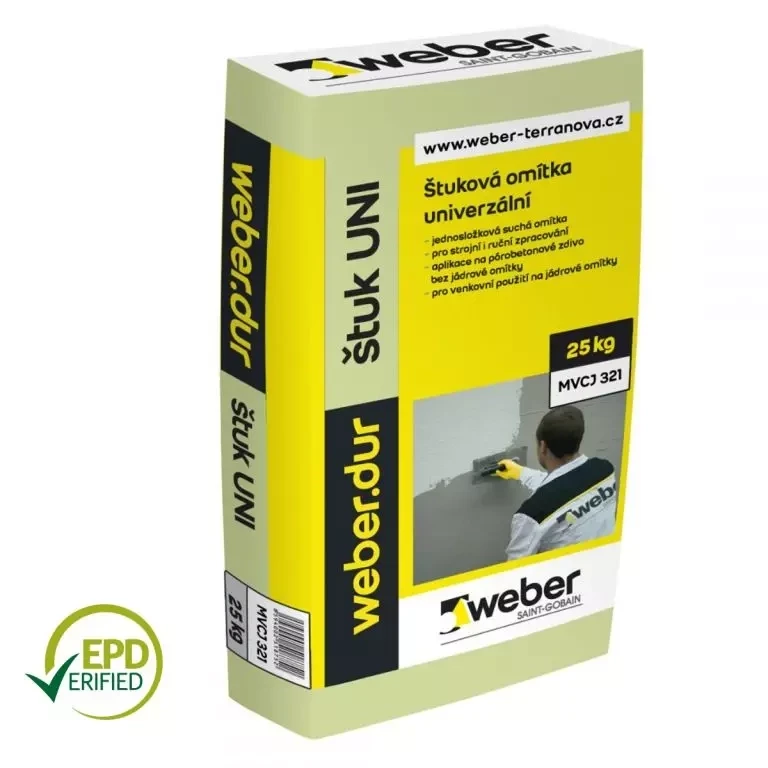 Omítka štuková Weber dur uni 25 kg - weberdur-stuk-uni.jpg.webp
