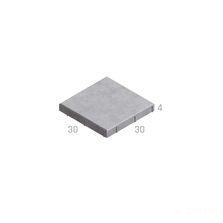 Dlažba betonová Diton Standard hladká 300x300x40 mm přírodní - 23119010501_standard_30___30___4_cervena_per_001.webp
