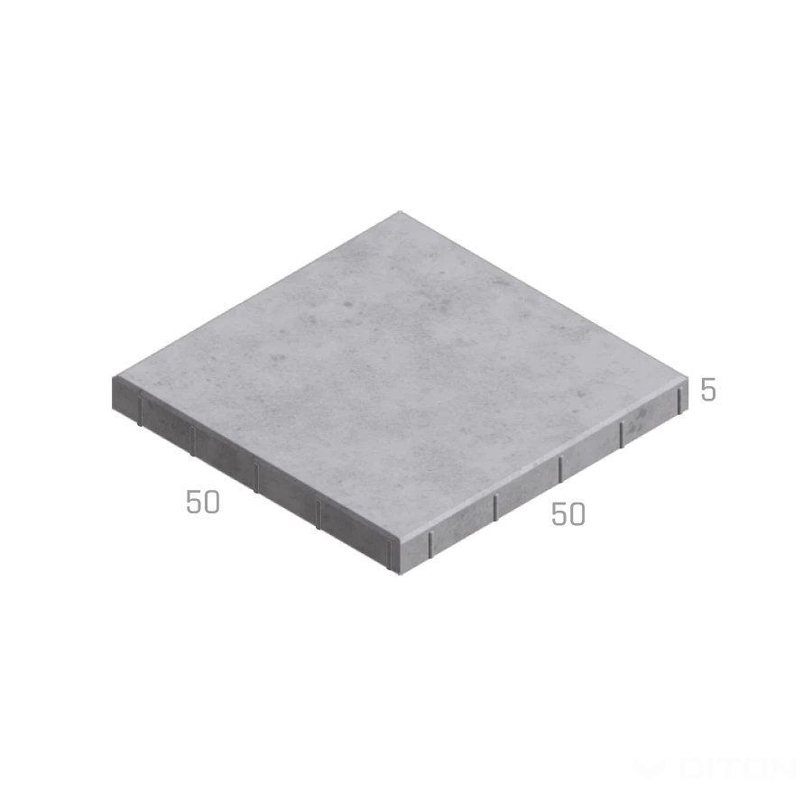 Dlažba betonová Diton Standard hladká 500x500x50 mm přírodní - 23106010101_standard_50___50___5_prirodni_per_001.webp
