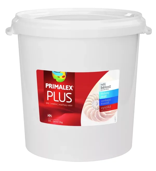 Barva interiérová Primalex Plus bílá 40 kg - plus.webp