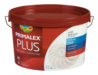 Barva interiérová Primalex Plus bílá 7,5 kg